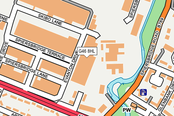 G46 8HL map - OS OpenMap – Local (Ordnance Survey)
