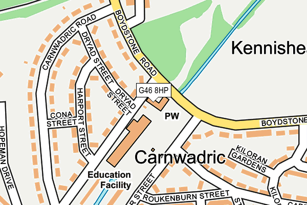 G46 8HP map - OS OpenMap – Local (Ordnance Survey)