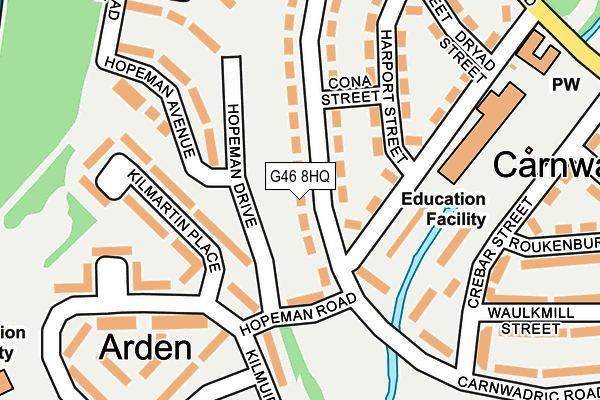 G46 8HQ map - OS OpenMap – Local (Ordnance Survey)