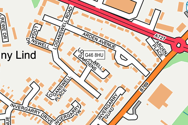 G46 8HU map - OS OpenMap – Local (Ordnance Survey)