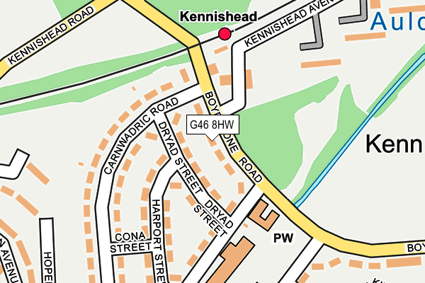 G46 8HW map - OS OpenMap – Local (Ordnance Survey)