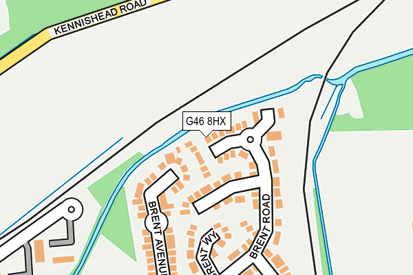 G46 8HX map - OS OpenMap – Local (Ordnance Survey)