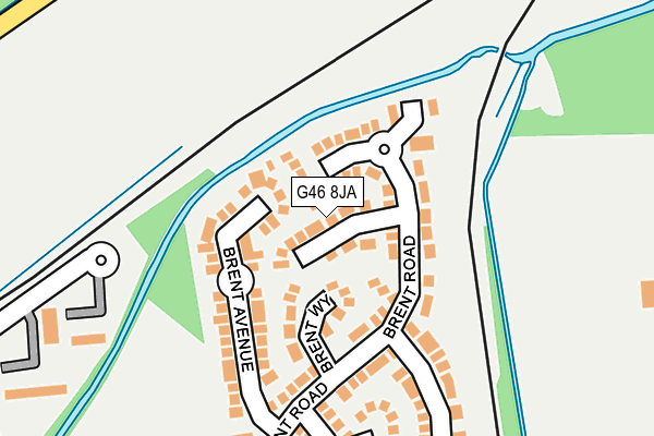 G46 8JA map - OS OpenMap – Local (Ordnance Survey)