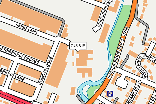 G46 8JE map - OS OpenMap – Local (Ordnance Survey)