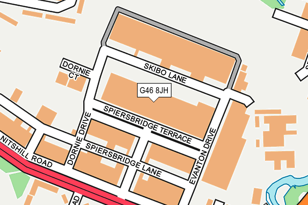 G46 8JH map - OS OpenMap – Local (Ordnance Survey)