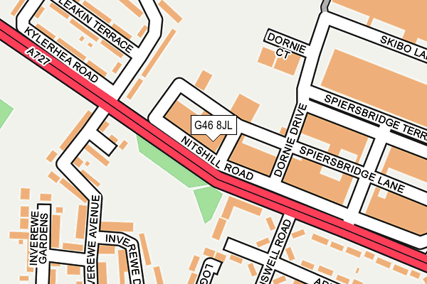 G46 8JL map - OS OpenMap – Local (Ordnance Survey)