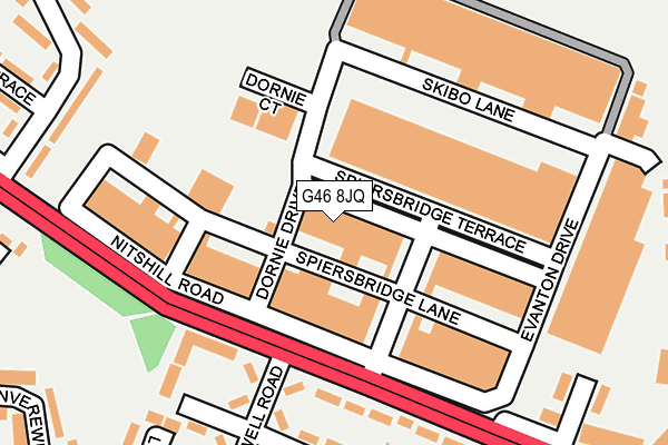 G46 8JQ map - OS OpenMap – Local (Ordnance Survey)