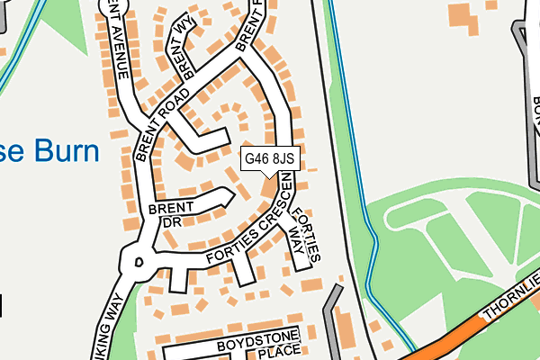 G46 8JS map - OS OpenMap – Local (Ordnance Survey)
