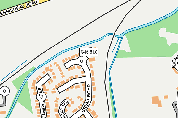G46 8JX map - OS OpenMap – Local (Ordnance Survey)