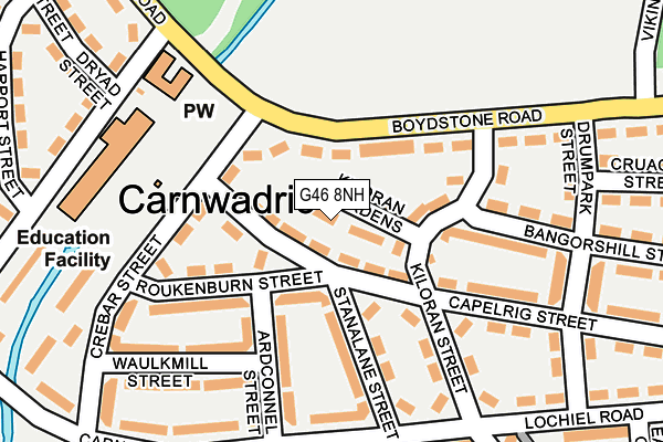 G46 8NH map - OS OpenMap – Local (Ordnance Survey)