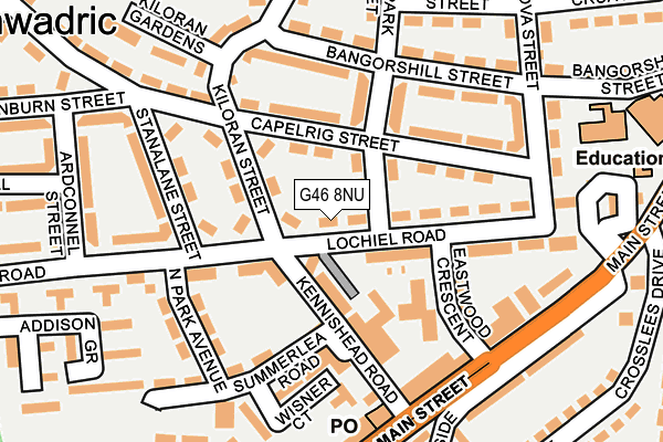 G46 8NU map - OS OpenMap – Local (Ordnance Survey)