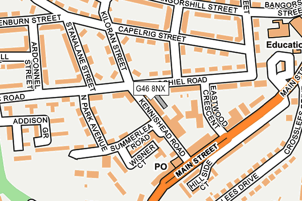 G46 8NX map - OS OpenMap – Local (Ordnance Survey)