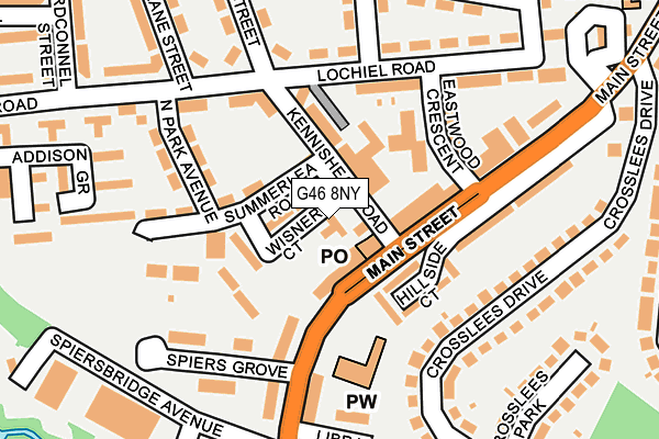 G46 8NY map - OS OpenMap – Local (Ordnance Survey)