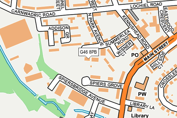 G46 8PB map - OS OpenMap – Local (Ordnance Survey)