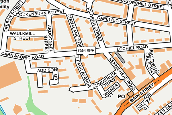 G46 8PF map - OS OpenMap – Local (Ordnance Survey)