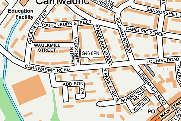 G46 8PN map - OS OpenMap – Local (Ordnance Survey)