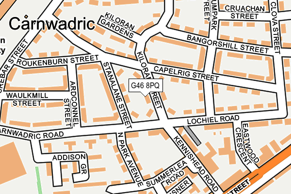 G46 8PQ map - OS OpenMap – Local (Ordnance Survey)
