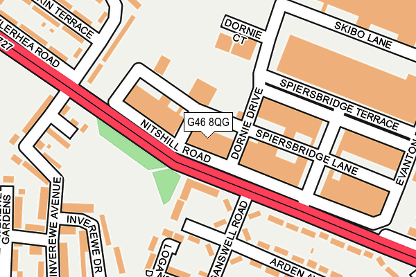 G46 8QG map - OS OpenMap – Local (Ordnance Survey)