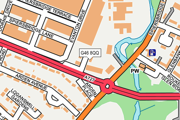 G46 8QQ map - OS OpenMap – Local (Ordnance Survey)