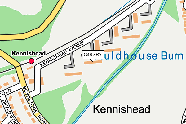 G46 8RY map - OS OpenMap – Local (Ordnance Survey)