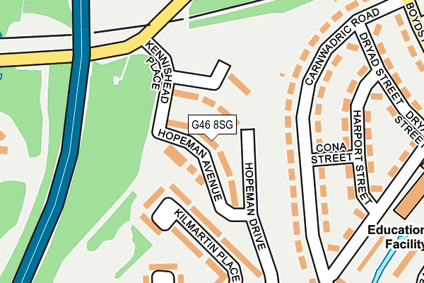 G46 8SG map - OS OpenMap – Local (Ordnance Survey)