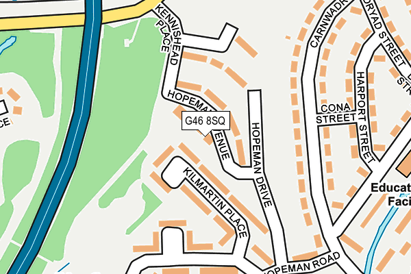 G46 8SQ map - OS OpenMap – Local (Ordnance Survey)