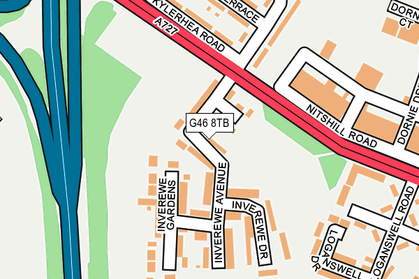 G46 8TB map - OS OpenMap – Local (Ordnance Survey)