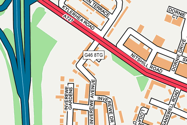 G46 8TG map - OS OpenMap – Local (Ordnance Survey)