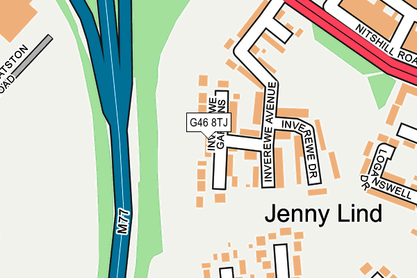 G46 8TJ map - OS OpenMap – Local (Ordnance Survey)