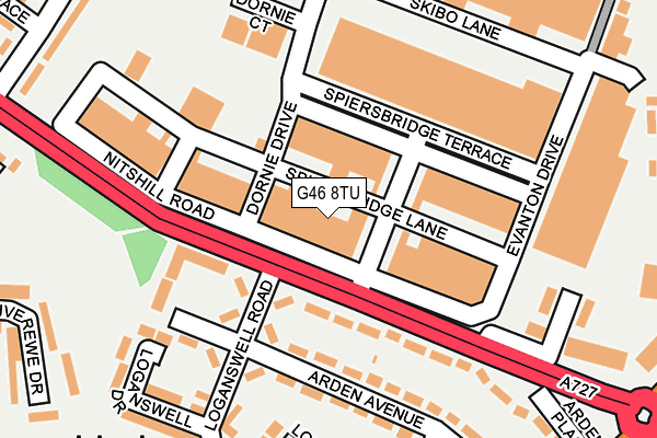 G46 8TU map - OS OpenMap – Local (Ordnance Survey)