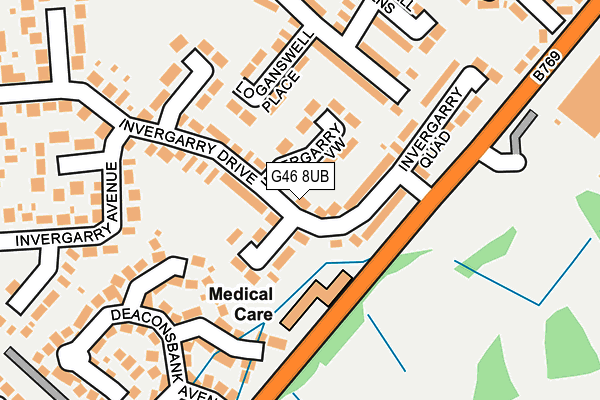 G46 8UB map - OS OpenMap – Local (Ordnance Survey)