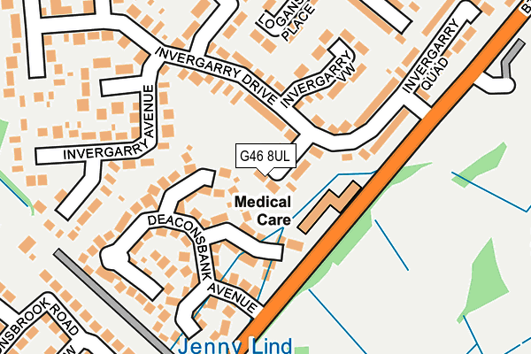 G46 8UL map - OS OpenMap – Local (Ordnance Survey)