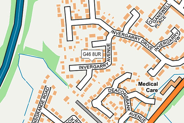 G46 8UR map - OS OpenMap – Local (Ordnance Survey)
