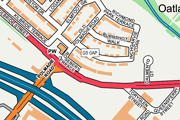 G5 0AP map - OS OpenMap – Local (Ordnance Survey)