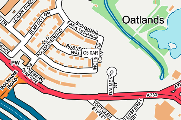 G5 0AR map - OS OpenMap – Local (Ordnance Survey)