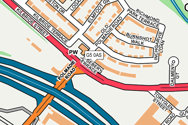 G5 0AS map - OS OpenMap – Local (Ordnance Survey)