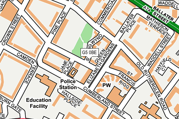 G5 0BE map - OS OpenMap – Local (Ordnance Survey)