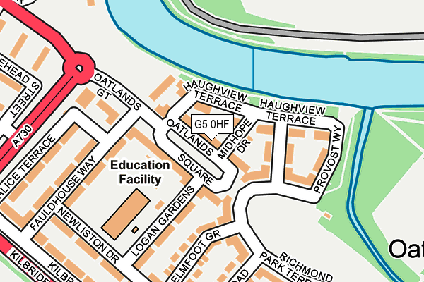 G5 0HF map - OS OpenMap – Local (Ordnance Survey)