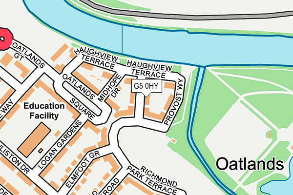G5 0HY map - OS OpenMap – Local (Ordnance Survey)