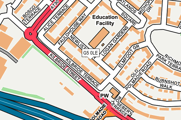 G5 0LE map - OS OpenMap – Local (Ordnance Survey)