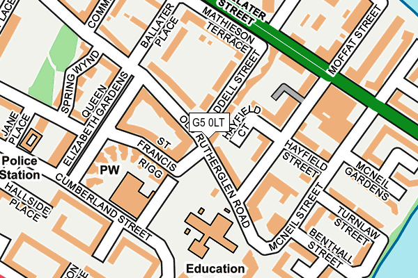 G5 0LT map - OS OpenMap – Local (Ordnance Survey)