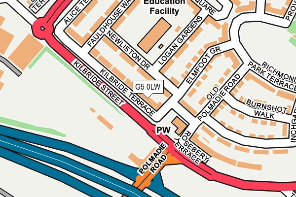 G5 0LW map - OS OpenMap – Local (Ordnance Survey)