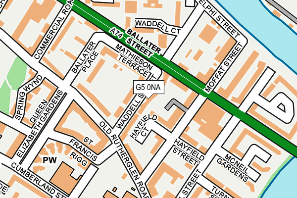 G5 0NA map - OS OpenMap – Local (Ordnance Survey)