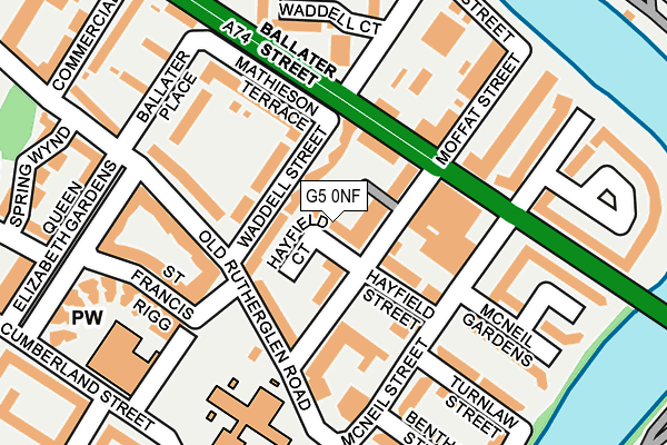 G5 0NF map - OS OpenMap – Local (Ordnance Survey)