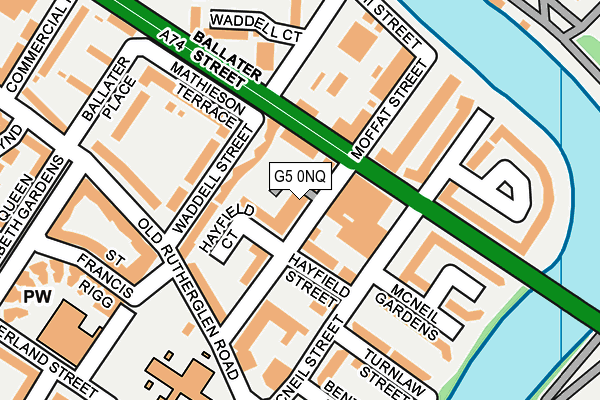 G5 0NQ map - OS OpenMap – Local (Ordnance Survey)