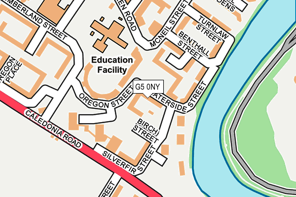 G5 0NY map - OS OpenMap – Local (Ordnance Survey)