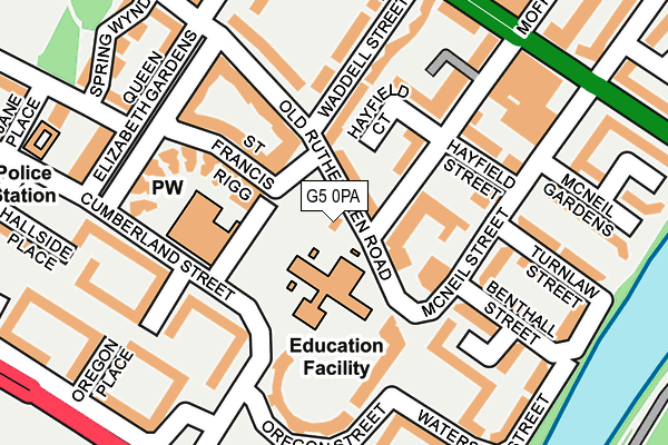 G5 0PA map - OS OpenMap – Local (Ordnance Survey)