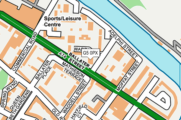 G5 0PX map - OS OpenMap – Local (Ordnance Survey)