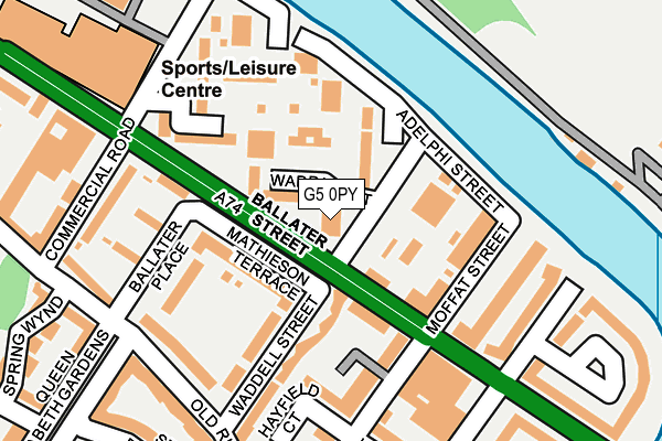 G5 0PY map - OS OpenMap – Local (Ordnance Survey)