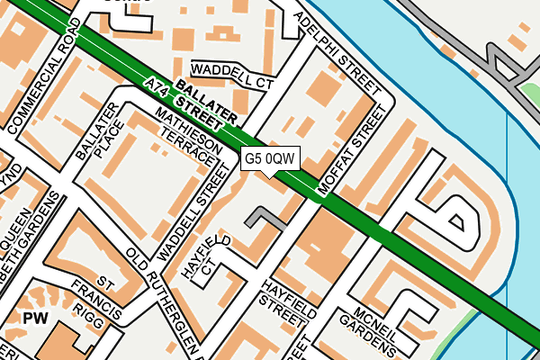 G5 0QW map - OS OpenMap – Local (Ordnance Survey)